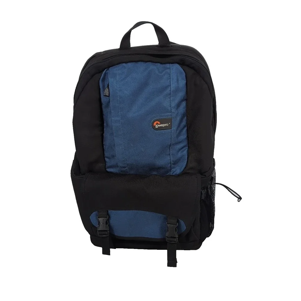Lowepro Camera Backpack Black Blue Padded Photography Gear Bag Multi-Pocket